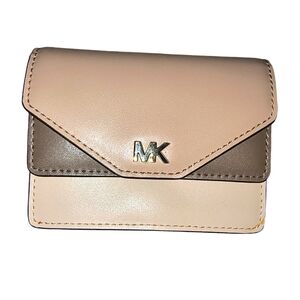 NWT MICHAEL KORS Trifold Double Flap Envelope Leather Card Holder